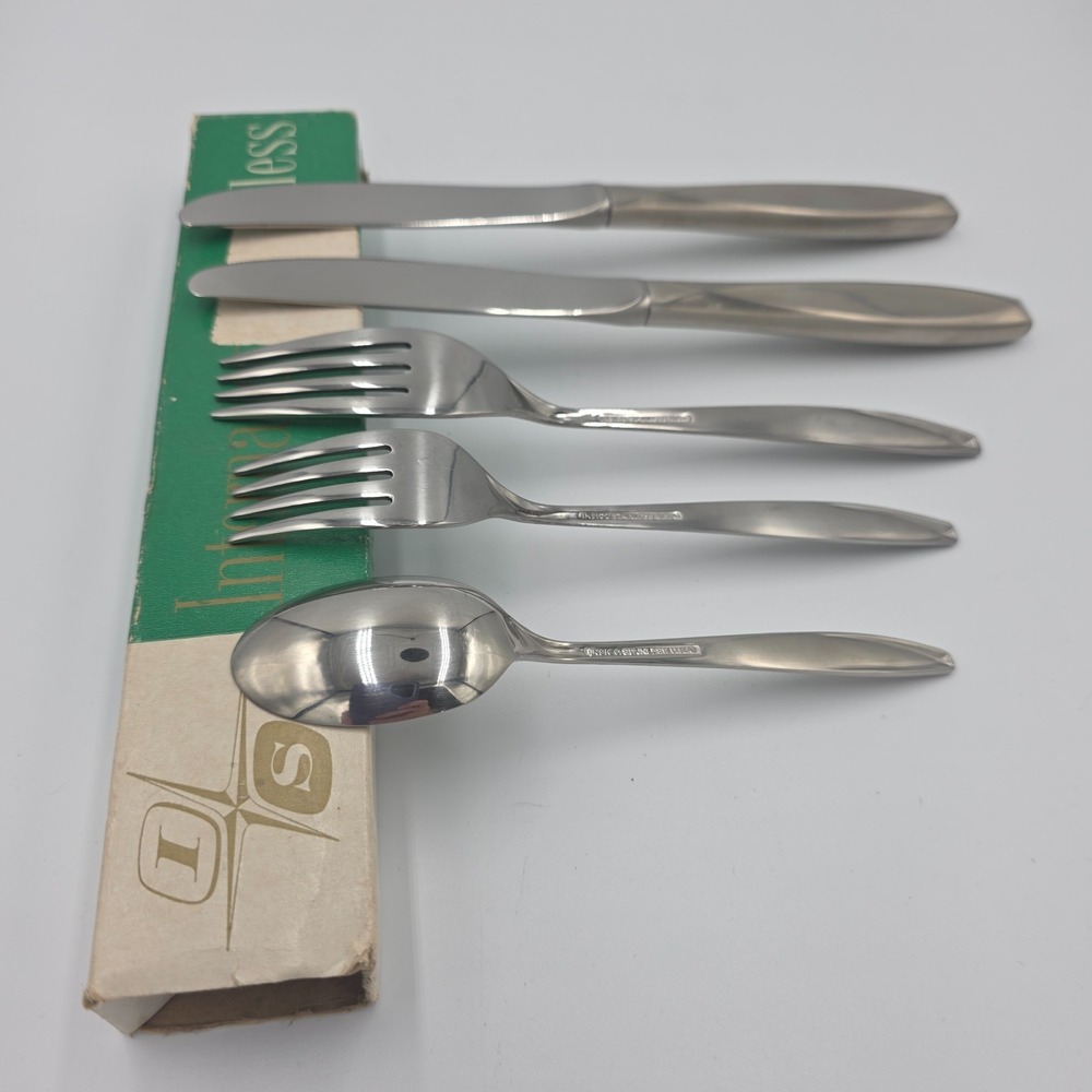 Vtg International Silver Company Flatware Set Insico Stainless USA NASSAU - Picture 5 of 7